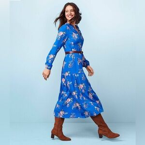 LOFT Floral Tiered Maxi Dress Size 16